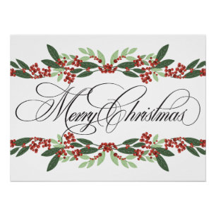 Póster Navidades Evergreen Elegance encantados