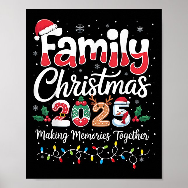 Póster Navidades Familiares 2025 Ropa De Acordancia Xmas  (Frente)