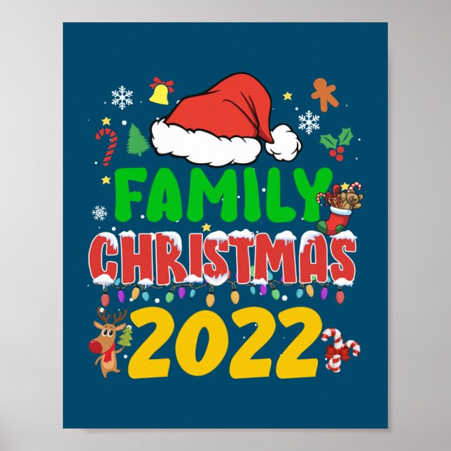 Póster Navidades familiares coincidentes 2022 Equipo Sant (Frente)