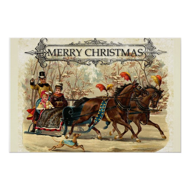 Póster Navidades familiares de época (Anverso)