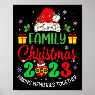 Póster Navidades familiares del equipo de escuadrón coinc
