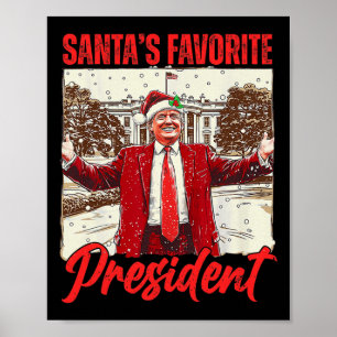 Póster Navidades favoritos de Santa Claus Trump 2024