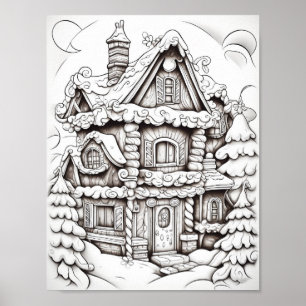 Póster Navidades felices Colores adultos