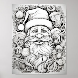 Póster Navidades felices Colores adultos