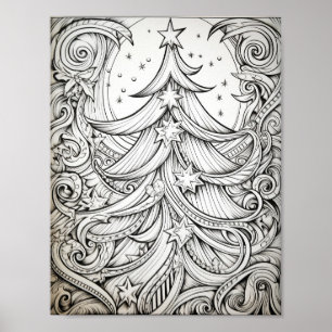 Póster Navidades felices Colores adultos