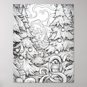 Póster Navidades felices Colores adultos