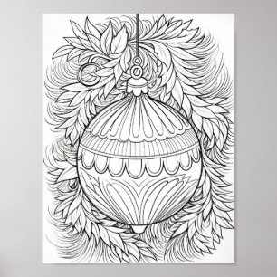 Póster Navidades felices Colores adultos
