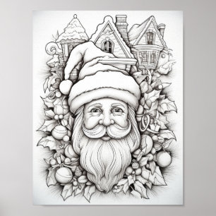 Póster Navidades felices Colores adultos