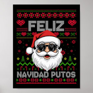 Póster Navidades feos de Feliz-navidad Putos Chingon