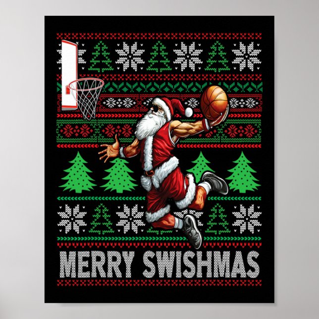 Póster Navidades feos de Merry Swishmas Navidades de balo (Frente)