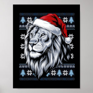 Póster Navidades feos de Santa Hat suéter amantes de los 