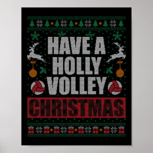 Póster Navidades feos del voleibol Holly Volley navidad h