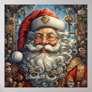 Póster Navidades festivos Holiday Santa Poster