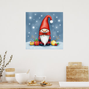 Póster Navidades festivos y acogedores enmascarados