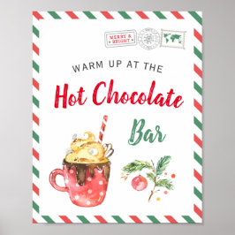 Póster Navidades Fiesta de vacaciones Chocolate Bar de ca