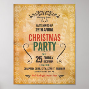 Póster Navidades Fiesta Flyer