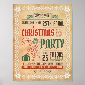 Póster Navidades Fiesta Flyer