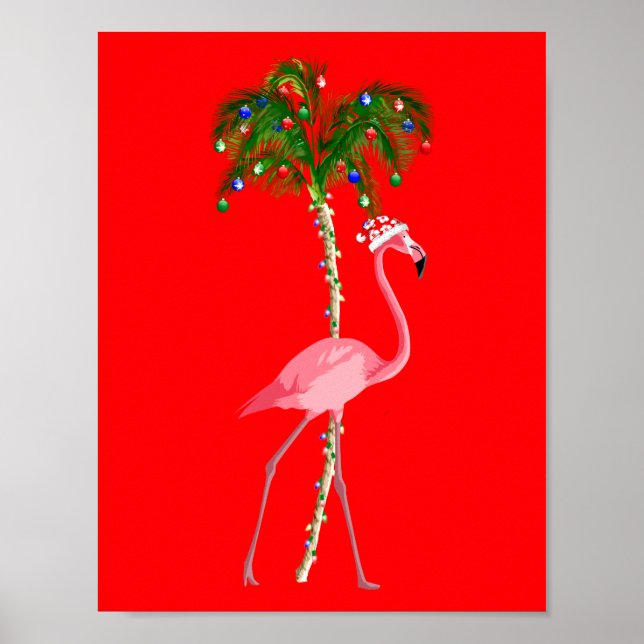 Póster Navidades Flamingo (Frente)