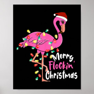 Póster Navidades Flamingo Xmas