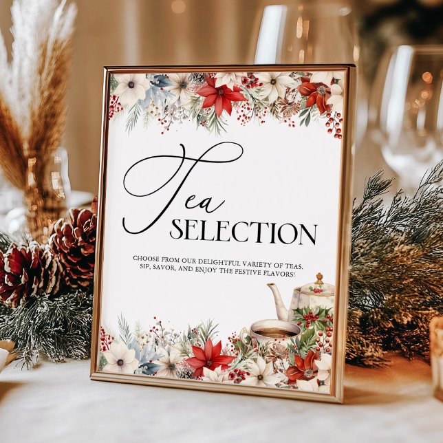 Póster Navidades Floral Holiday Tea Fiesta Selección de t (Subido por el creador)