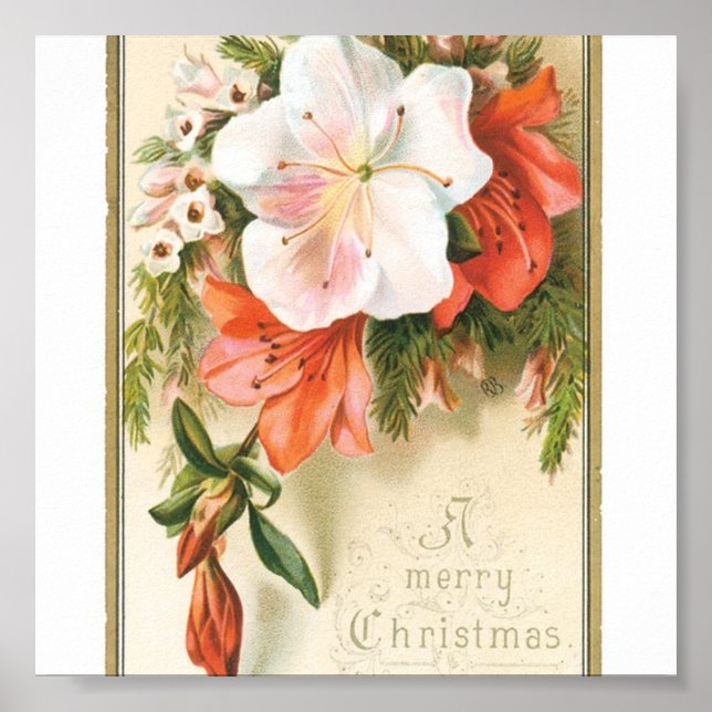 Póster Navidades Flores (Frente)