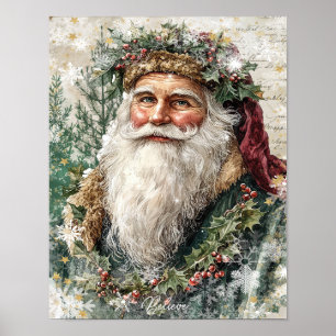 Póster navidades folk santa cree poster