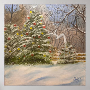 Póster Navidades forestales, por Gary Poling