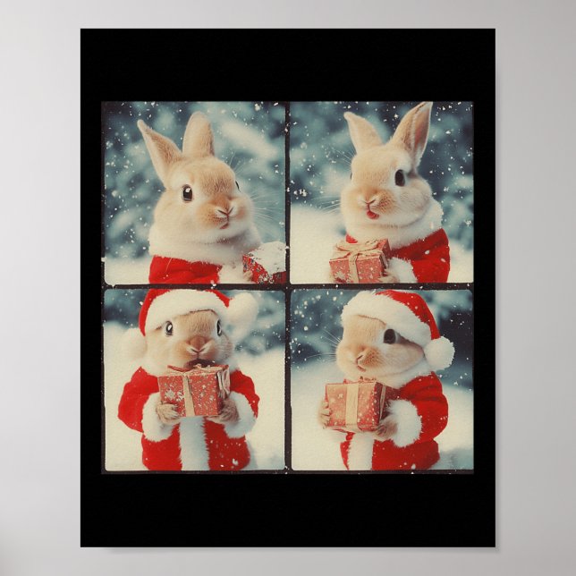 Póster Navidades fotográficos animales de Conejo Conejo S (Frente)