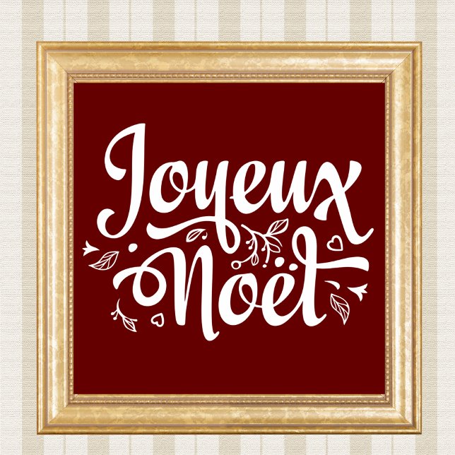 Póster Navidades franceses rojos sencillos de Joyeux Noel (Subido por el creador)