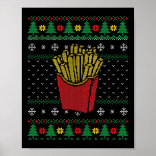 Póster Navidades Fries Feo Ugly Sweater