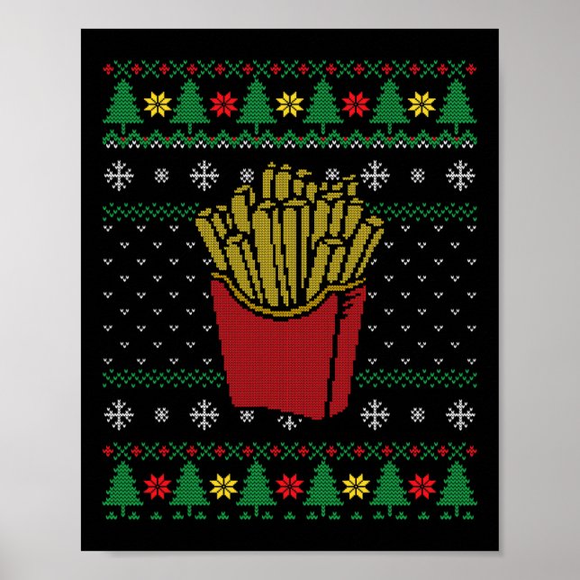 Póster Navidades Fries Feo Ugly Sweater (Frente)