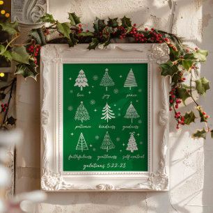 Póster Navidades Frutos El Espíritu Gálatianos La Biblia