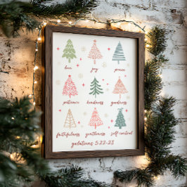 Póster Navidades Frutos El Espíritu Gálatianos La Biblia