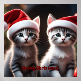 Póster Navidades gatitos