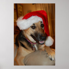 Póster Navidades German Shepherd