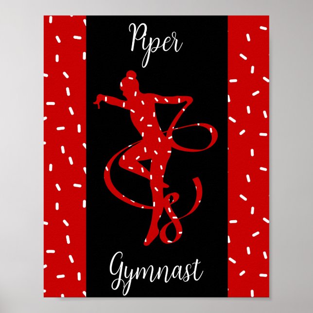 Póster Navidades Gimnasia Rítmica Vela Roja (Frente)