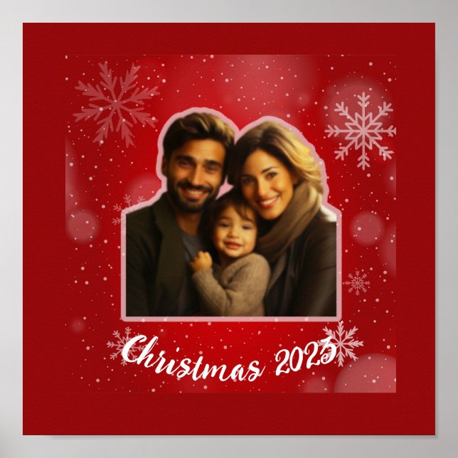 Póster Navidades Gnomes Personalizan el Fondo de Foto (Frente)