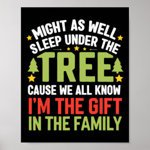 Póster Navidades graciosas Niños Navidades Pajamas