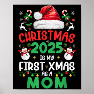 Póster Navidades Graciosos 2025 Es Mi Primera Navidad Com