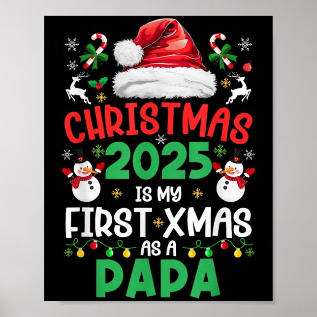 Póster Navidades Graciosos 2025 Es Mi Primera Navidad Com (Frente)