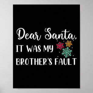 Póster Navidades Graciosos Cita Querido Papá Noel Era Mi