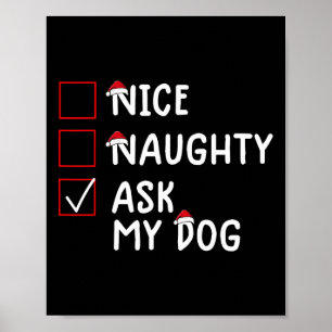 Póster Navidades graciosos de Ask Dog Cute