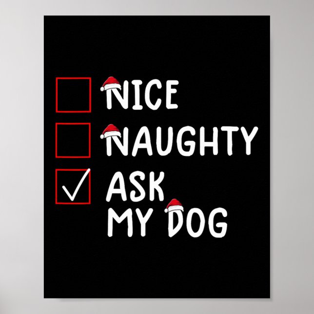 Póster Navidades graciosos de Ask Dog Cute (Frente)
