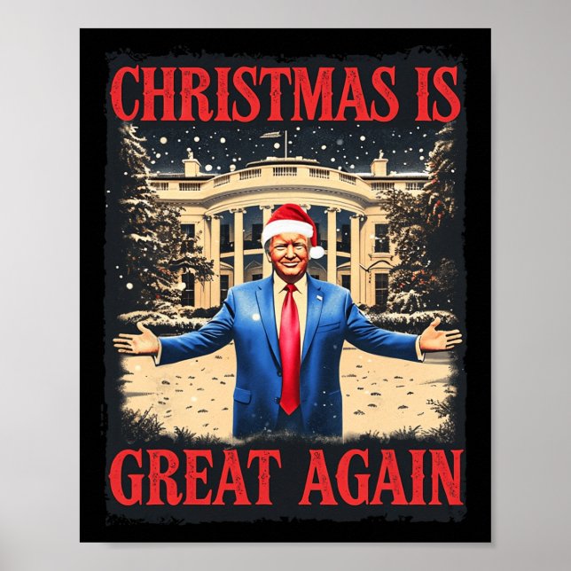 Póster Navidades graciosos de Trump son grandes de nuevo  (Frente)