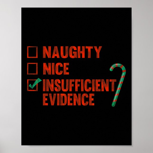 Póster Navidades graciosos e insuficientes evidencias (Frente)