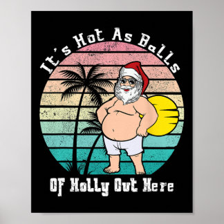 Póster Navidades Graciosos En Julio Calientes Como Fiesta