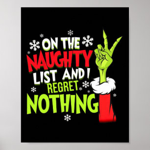 Póster Navidades Graciosos En La Lista De Los Malvados Y 