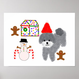 Póster Navidades Gray Poodle #1-2 Poster