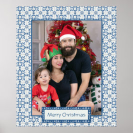 Póster Navidades grill y flores pétalos marco