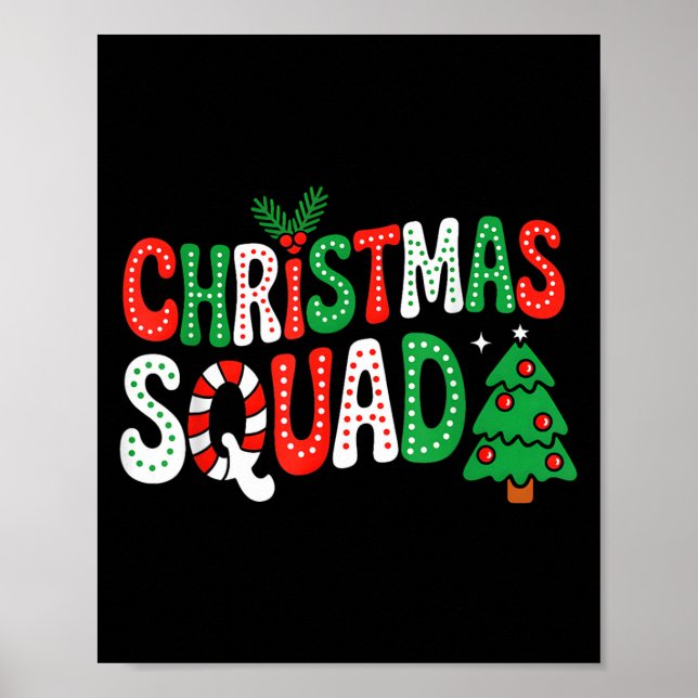 Póster Navidades Groovy Squad Xmas Tree Familiar Coincide (Frente)